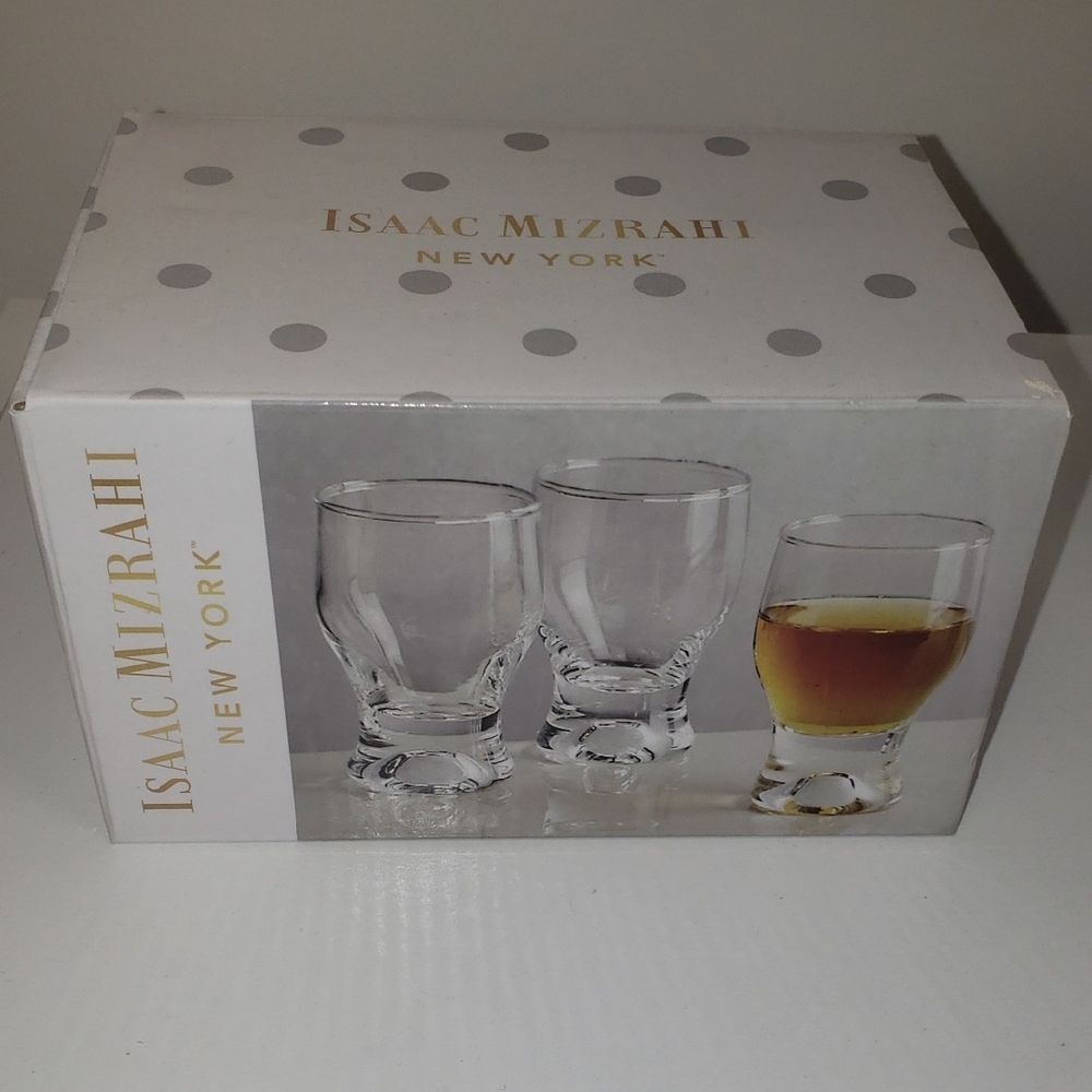 NWT Isaac Mizrahi Set Of 6 ENZO Shotglasses